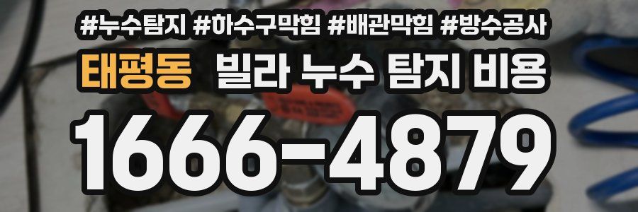 태평동 빌라 누수 탐지 비용