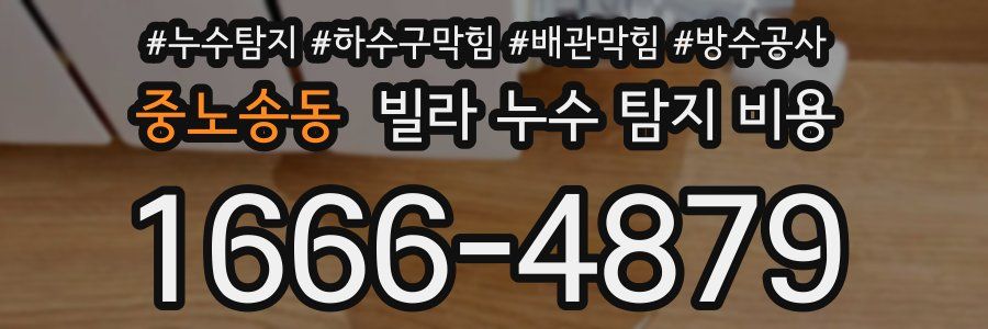 중노송동 빌라 누수 탐지 비용