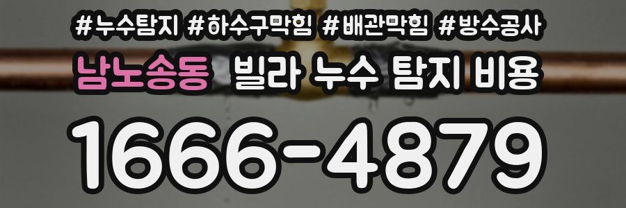 남노송동 빌라 누수 탐지 비용