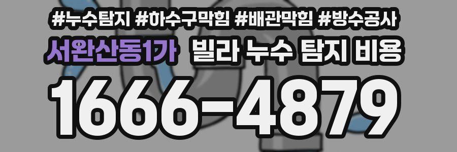 서완산동1가 빌라 누수 탐지 비용