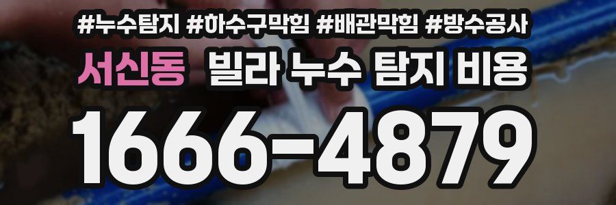 서신동 빌라 누수 탐지 비용