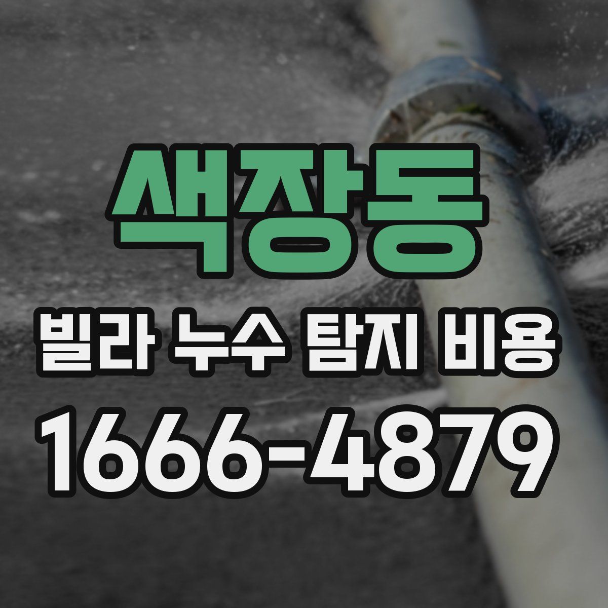 색장동 빌라 누수 탐지 비용