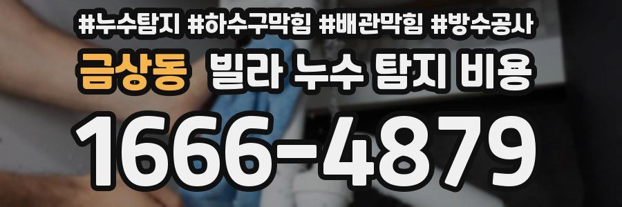 금상동 빌라 누수 탐지 비용