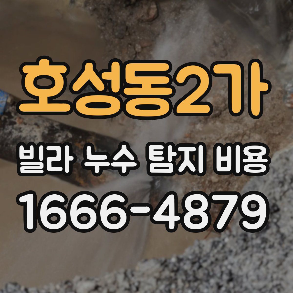 호성동2가 빌라 누수 탐지 비용