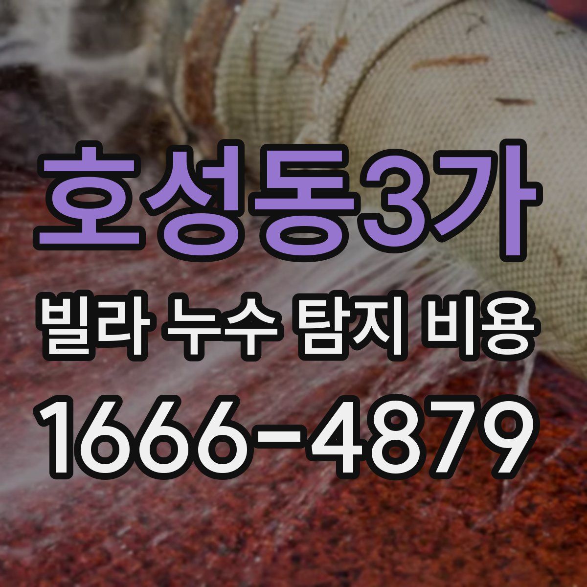 호성동3가 빌라 누수 탐지 비용