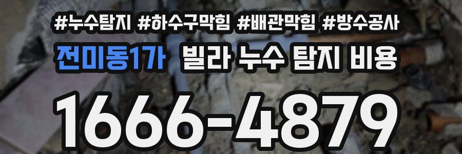 전미동1가 빌라 누수 탐지 비용