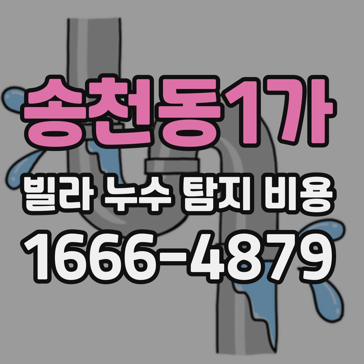 송천동1가 빌라 누수 탐지 비용