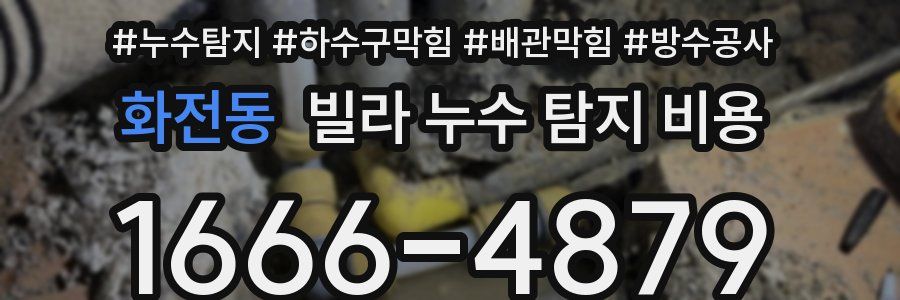 화전동 빌라 누수 탐지 비용