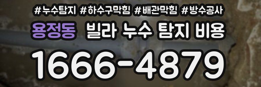 용정동 빌라 누수 탐지 비용