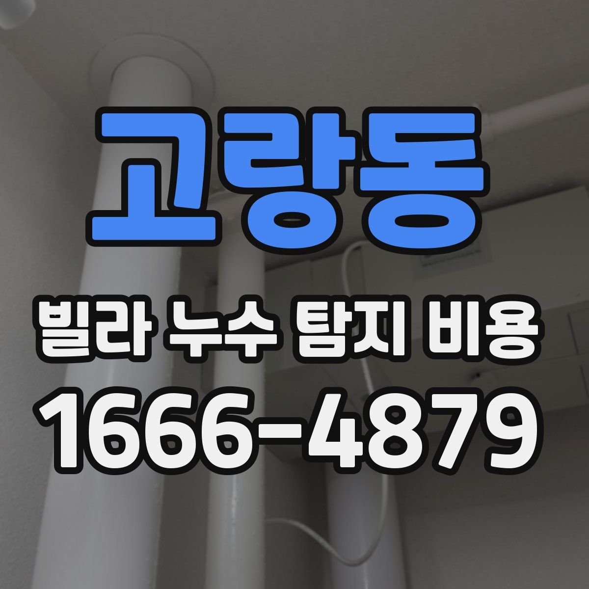 고랑동 빌라 누수 탐지 비용