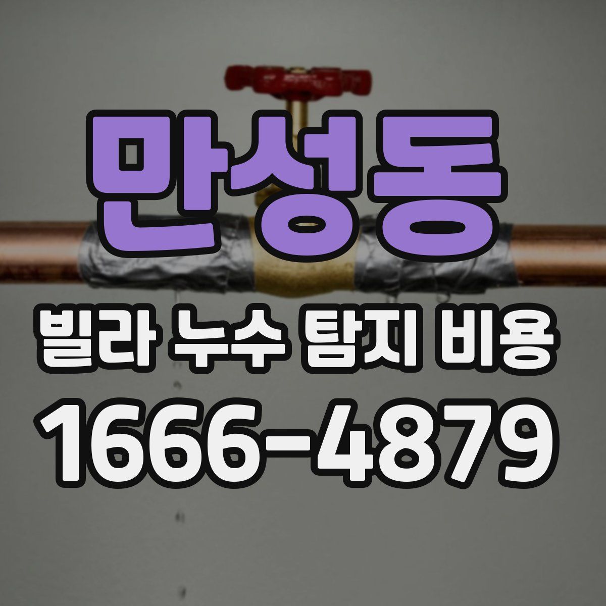 만성동 빌라 누수 탐지 비용