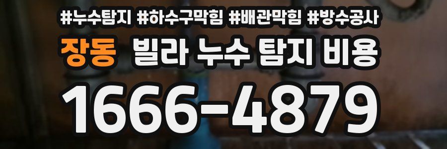 장동 빌라 누수 탐지 비용
