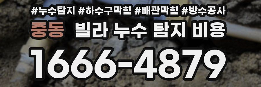 중동 빌라 누수 탐지 비용
