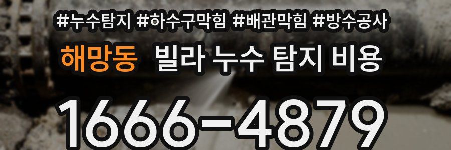 해망동 빌라 누수 탐지 비용