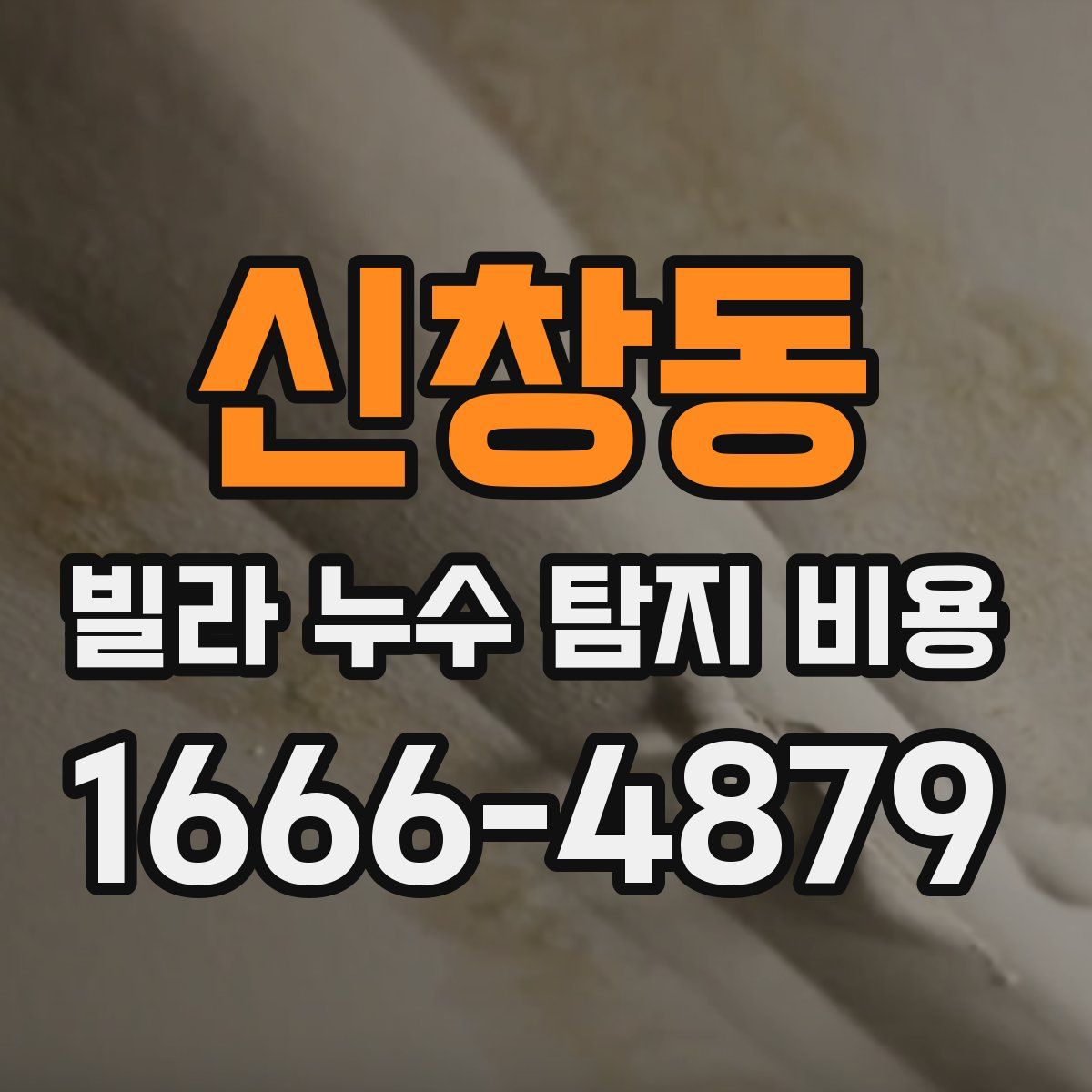 신창동 빌라 누수 탐지 비용
