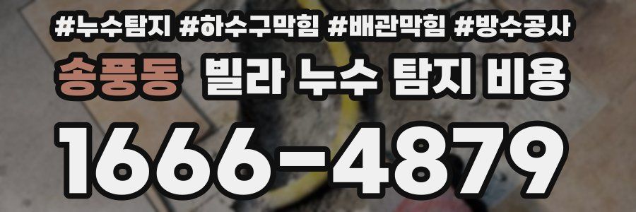 송풍동 빌라 누수 탐지 비용