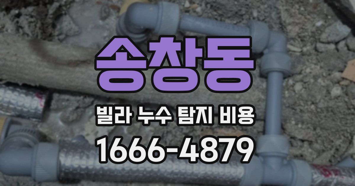 송창동 빌라 누수 탐지 비용