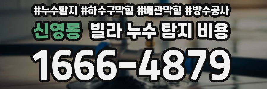 신영동 빌라 누수 탐지 비용
