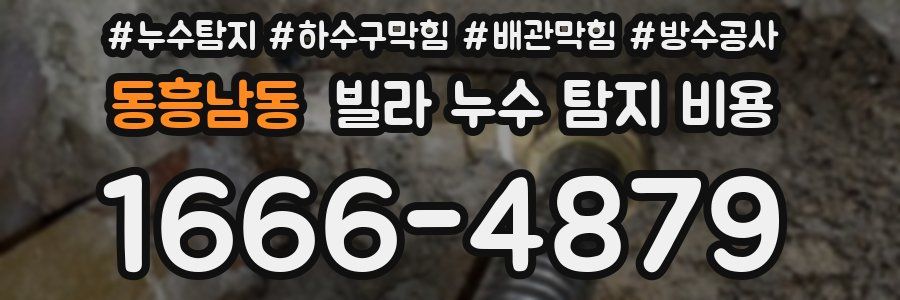 동흥남동 빌라 누수 탐지 비용