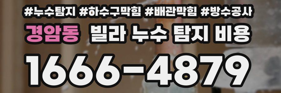 경암동 빌라 누수 탐지 비용