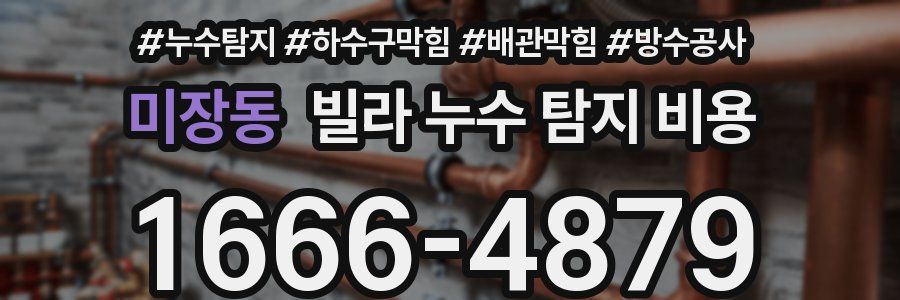 미장동 빌라 누수 탐지 비용