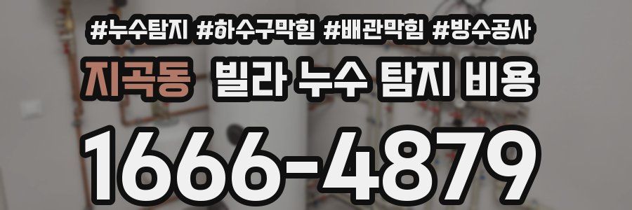 지곡동 빌라 누수 탐지 비용