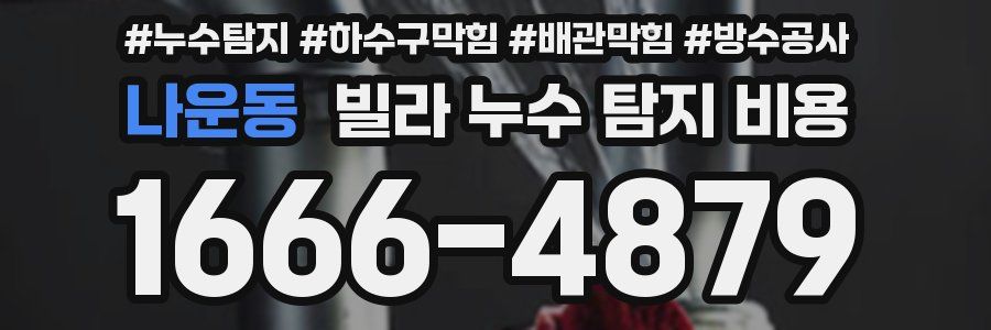 나운동 빌라 누수 탐지 비용
