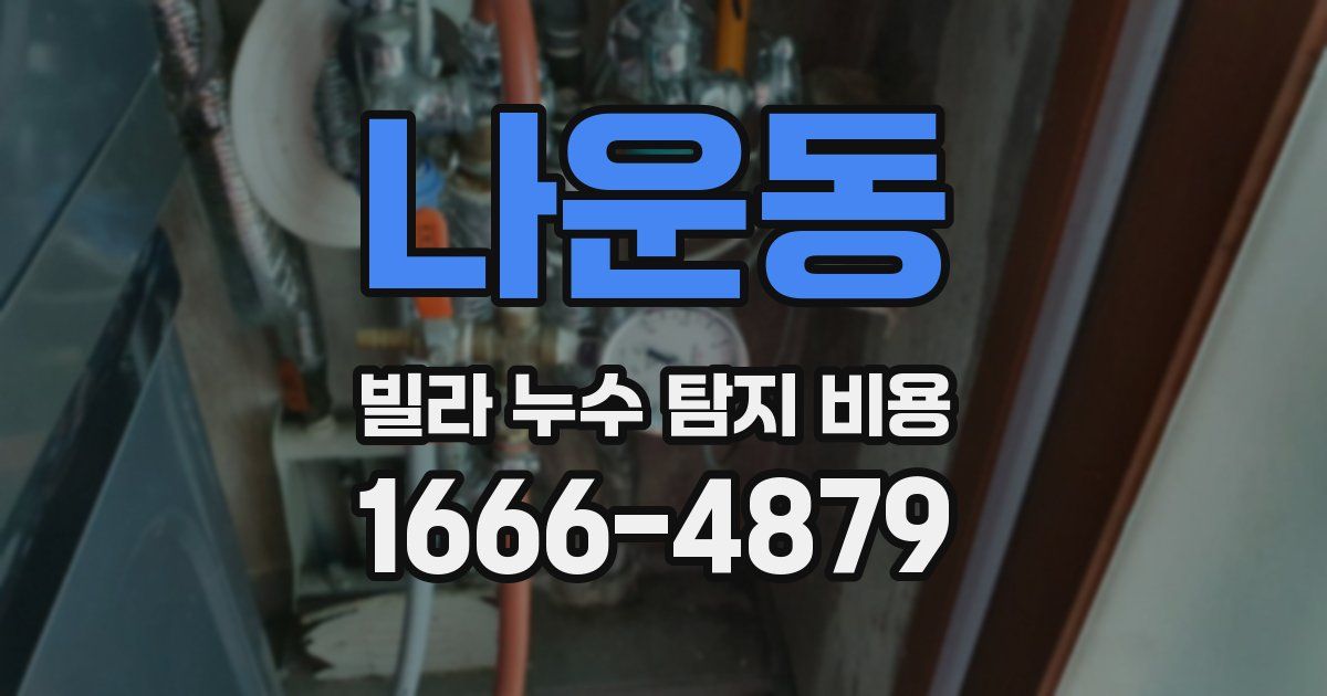 나운동 빌라 누수 탐지 비용