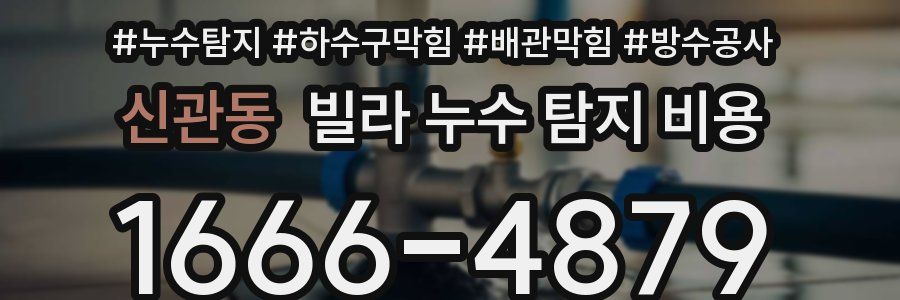 신관동 빌라 누수 탐지 비용