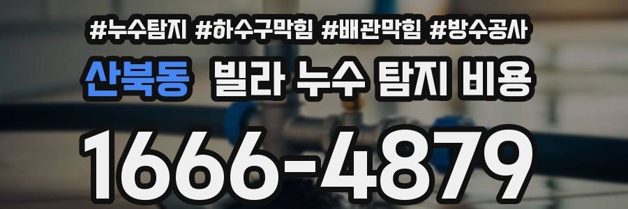 산북동 빌라 누수 탐지 비용