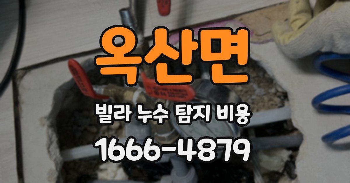 옥산면 빌라 누수 탐지 비용