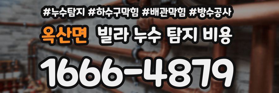 옥산면 빌라 누수 탐지 비용