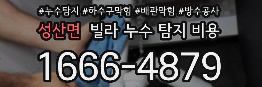 성산면 빌라 누수 탐지 비용