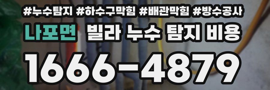 나포면 빌라 누수 탐지 비용