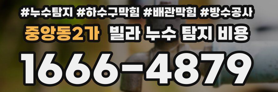 중앙동2가 빌라 누수 탐지 비용