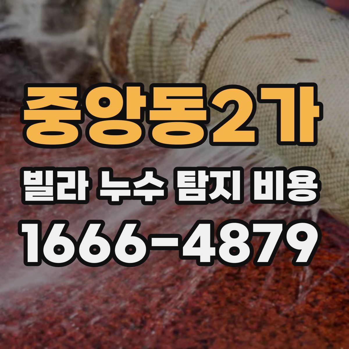 중앙동2가 빌라 누수 탐지 비용