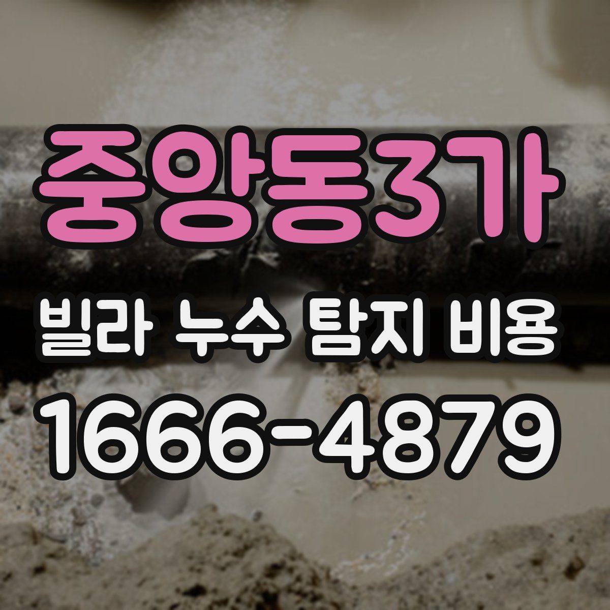 중앙동3가 빌라 누수 탐지 비용