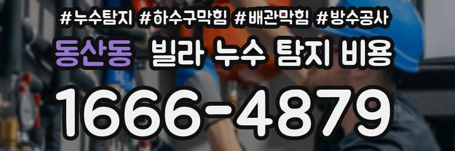 동산동 빌라 누수 탐지 비용