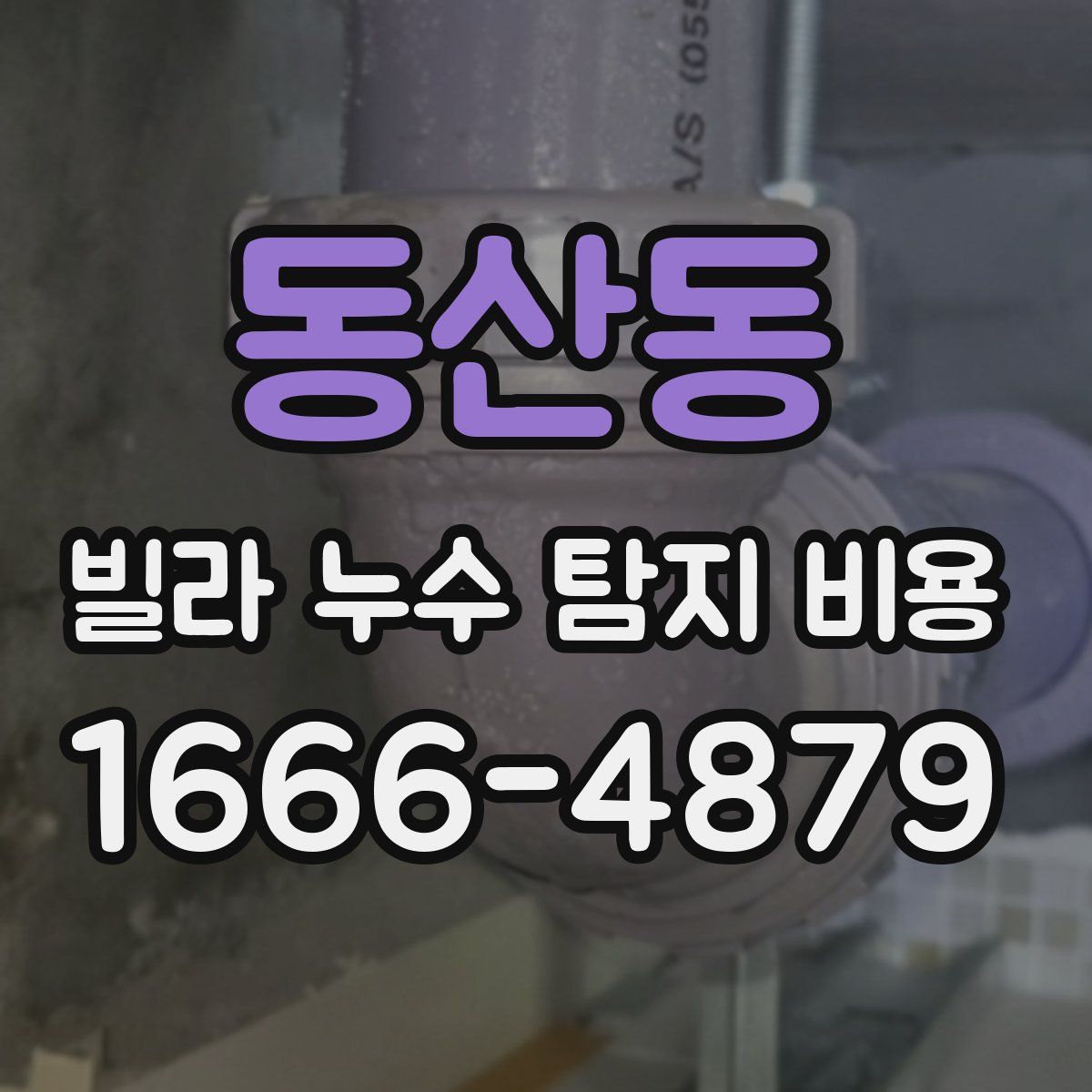 동산동 빌라 누수 탐지 비용