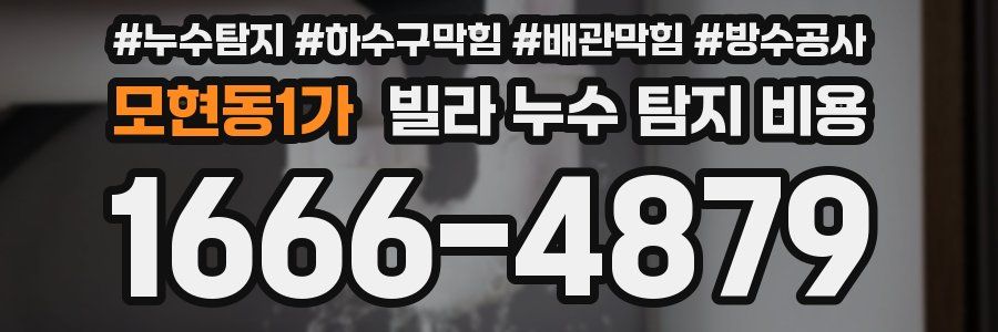 모현동1가 빌라 누수 탐지 비용