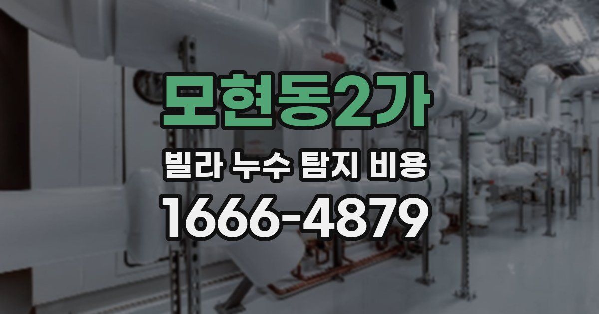 모현동2가 빌라 누수 탐지 비용