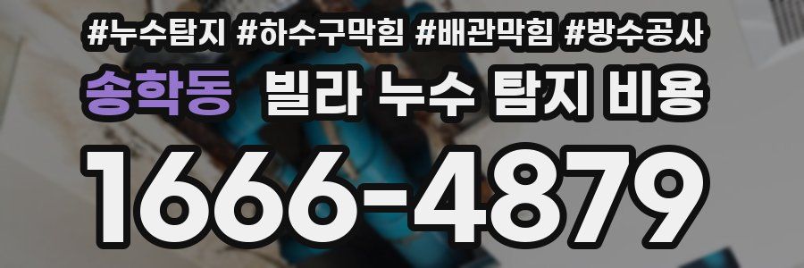 송학동 빌라 누수 탐지 비용
