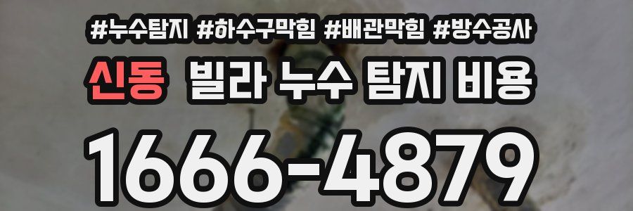 신동 빌라 누수 탐지 비용