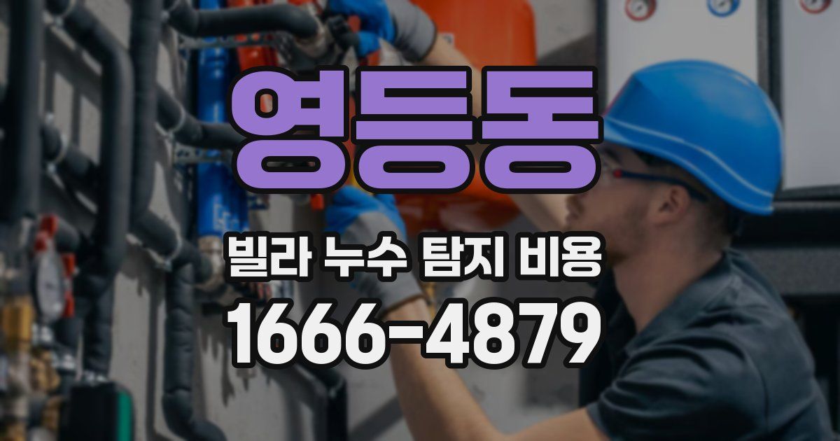 영등동 빌라 누수 탐지 비용