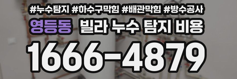영등동 빌라 누수 탐지 비용
