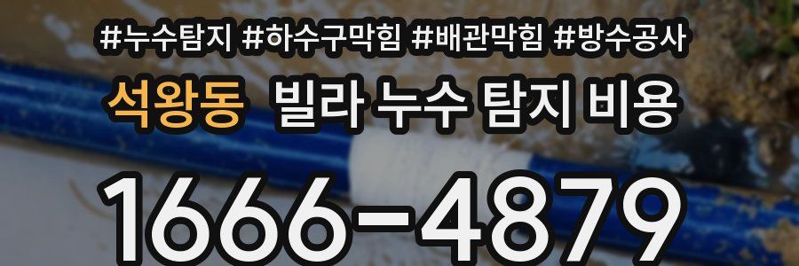 석왕동 빌라 누수 탐지 비용