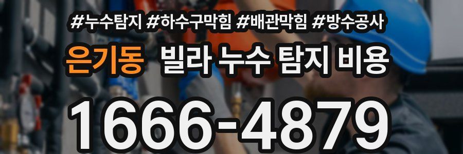 은기동 빌라 누수 탐지 비용