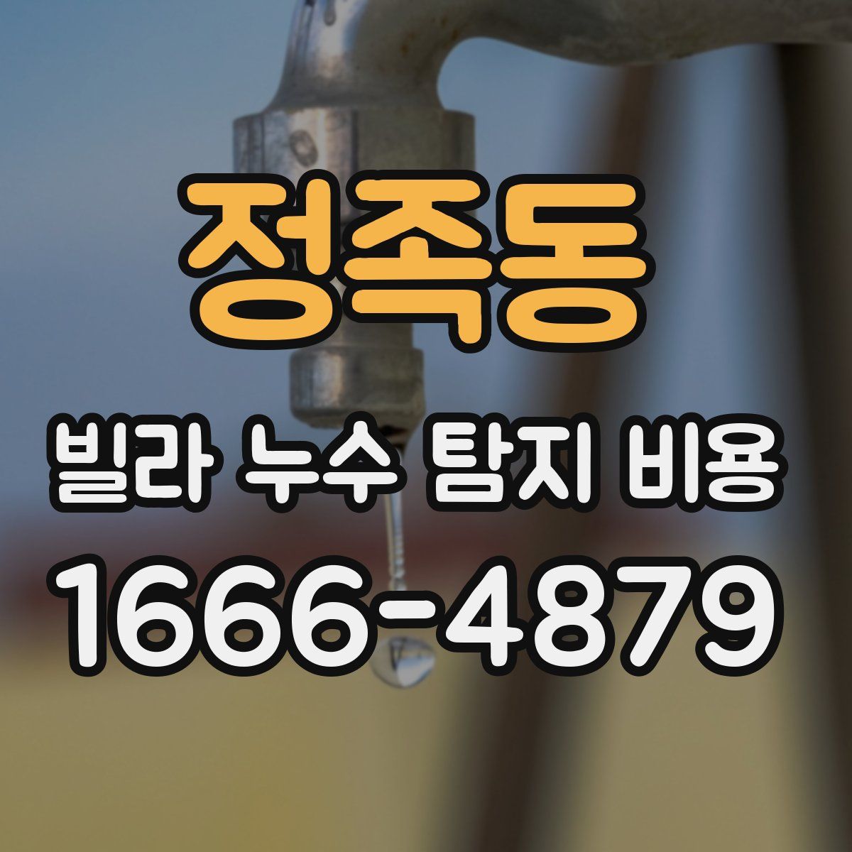 정족동 빌라 누수 탐지 비용