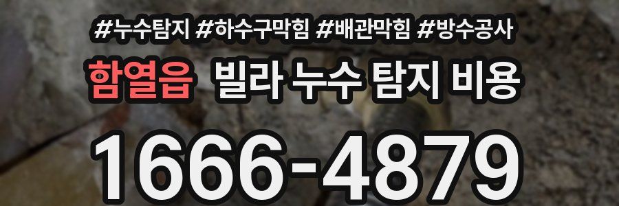 함열읍 빌라 누수 탐지 비용