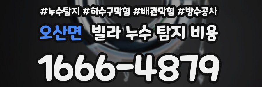 오산면 빌라 누수 탐지 비용